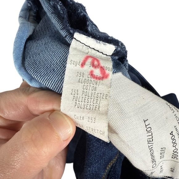 VINTAGE Y2K Current/Elliott Low Rise Denim Mini Skirt in Blue Size S (1) - Picture 9 of 10